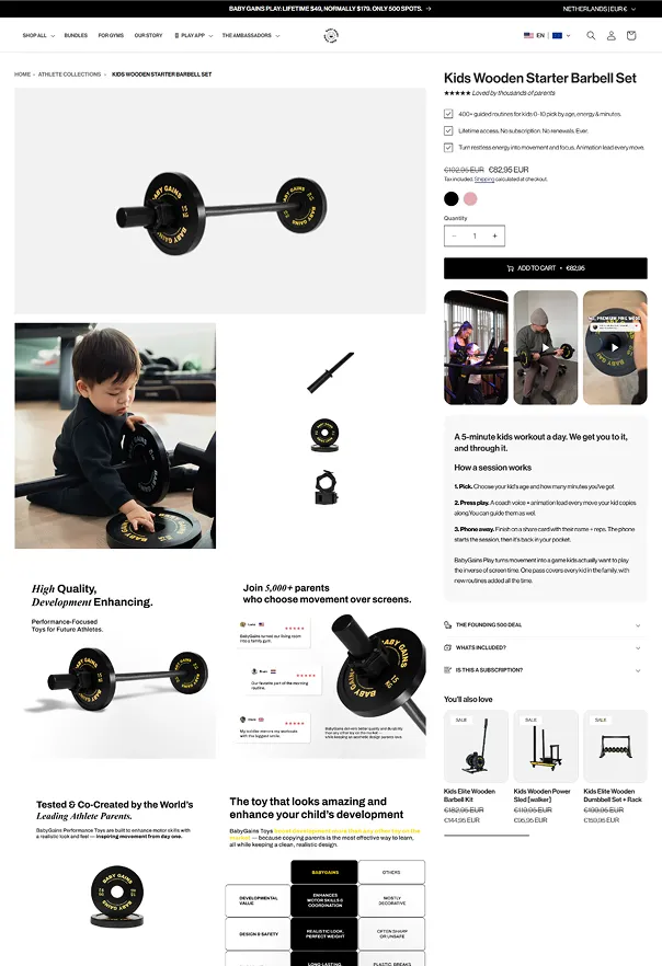 Baby Gains collection page